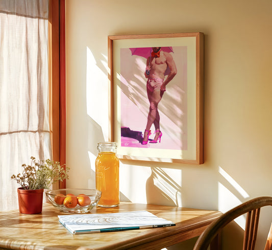 Pink Umbrella Elegance