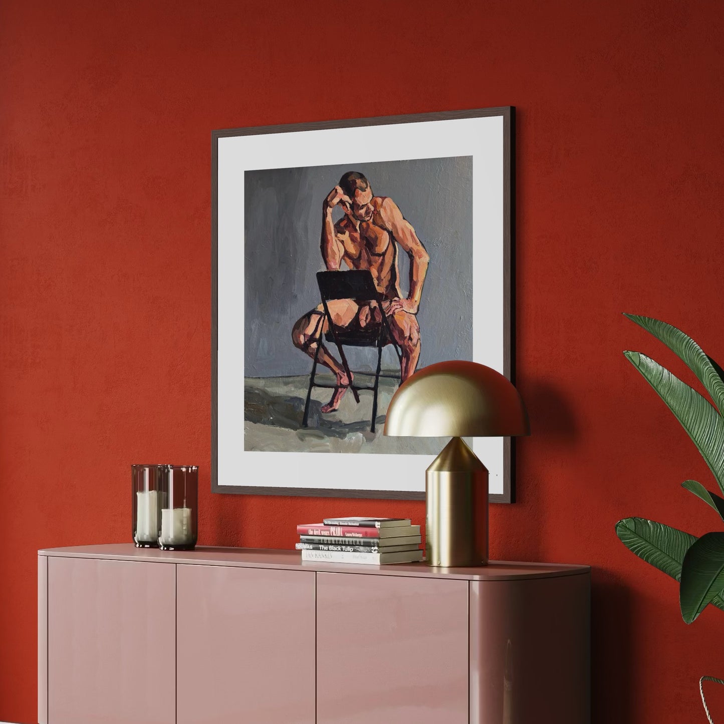 Johnny astride a chair (2025) by Andy Sylvester