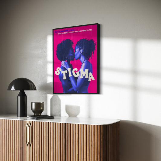 Love Beyond Stereotypes | Empowering Queer Art, LGBTQ+ Print, Lesbian Love Poster