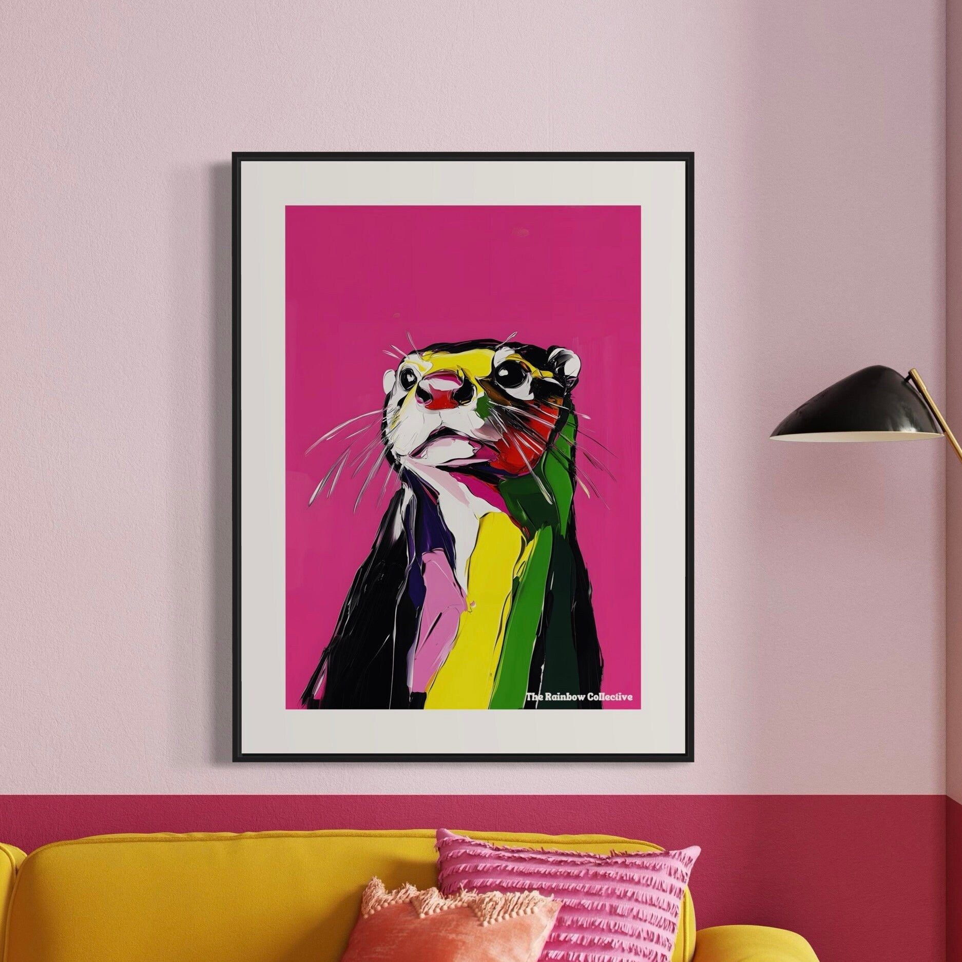 Otter gift, Colourful Art Print, Queer Decor, lesbian, gay, trans & queer community decor and gifts