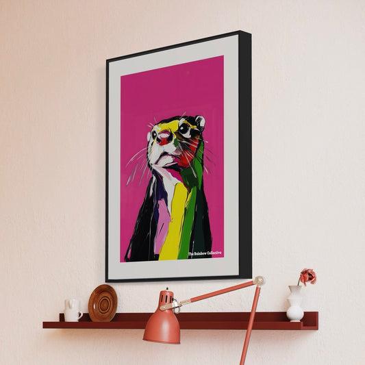 Otter gift, Colourful Art Print, Queer Decor, lesbian, gay, trans & queer community decor and gifts