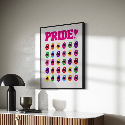 Pride Poster LGBTQ+ Art, Colourful Pride Print, Queer Wall Decor, LGBTQ+ Pride Art