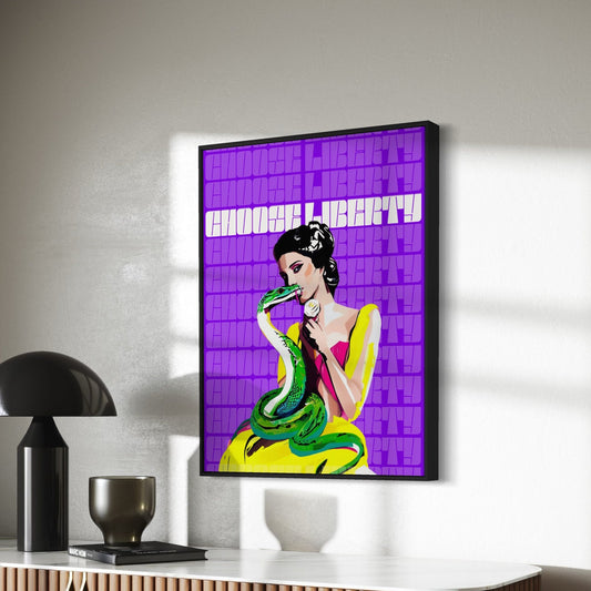 Lilith’s Serpentine Rebellion | LGBTQ+ Queer Art Print, Choose Liberty Wall Decor, Feminist Art Print