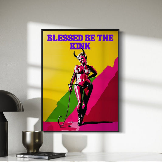 Blessed Be the Kink | She-Demon Queer Art | Premium Matte Paper Print | BDSM-Inspired LGBTQ Art | Unframed Femme Wall Art