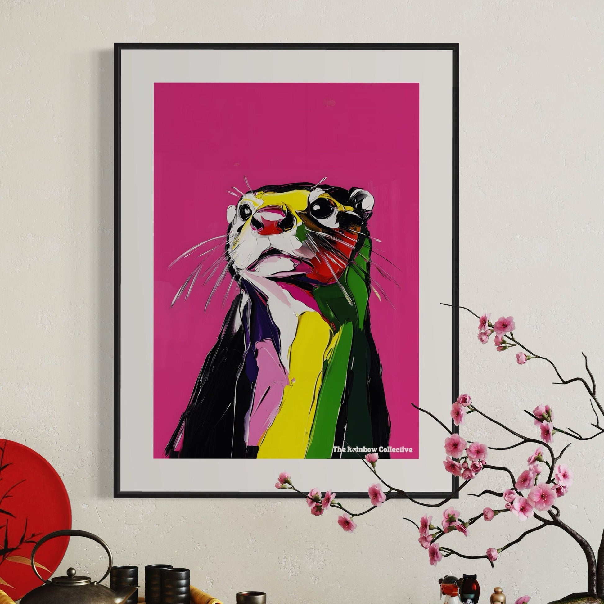 Otter gift, Colourful Art Print, Queer Decor, lesbian, gay, trans & queer community decor and gifts