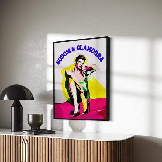 Sodom & Glamorra | Bold LGBTQ+ Art Print | Colourful Queer Wall Art | Premium 200gsm Matte Paper Art Print | Funny Gay Pride Gift
