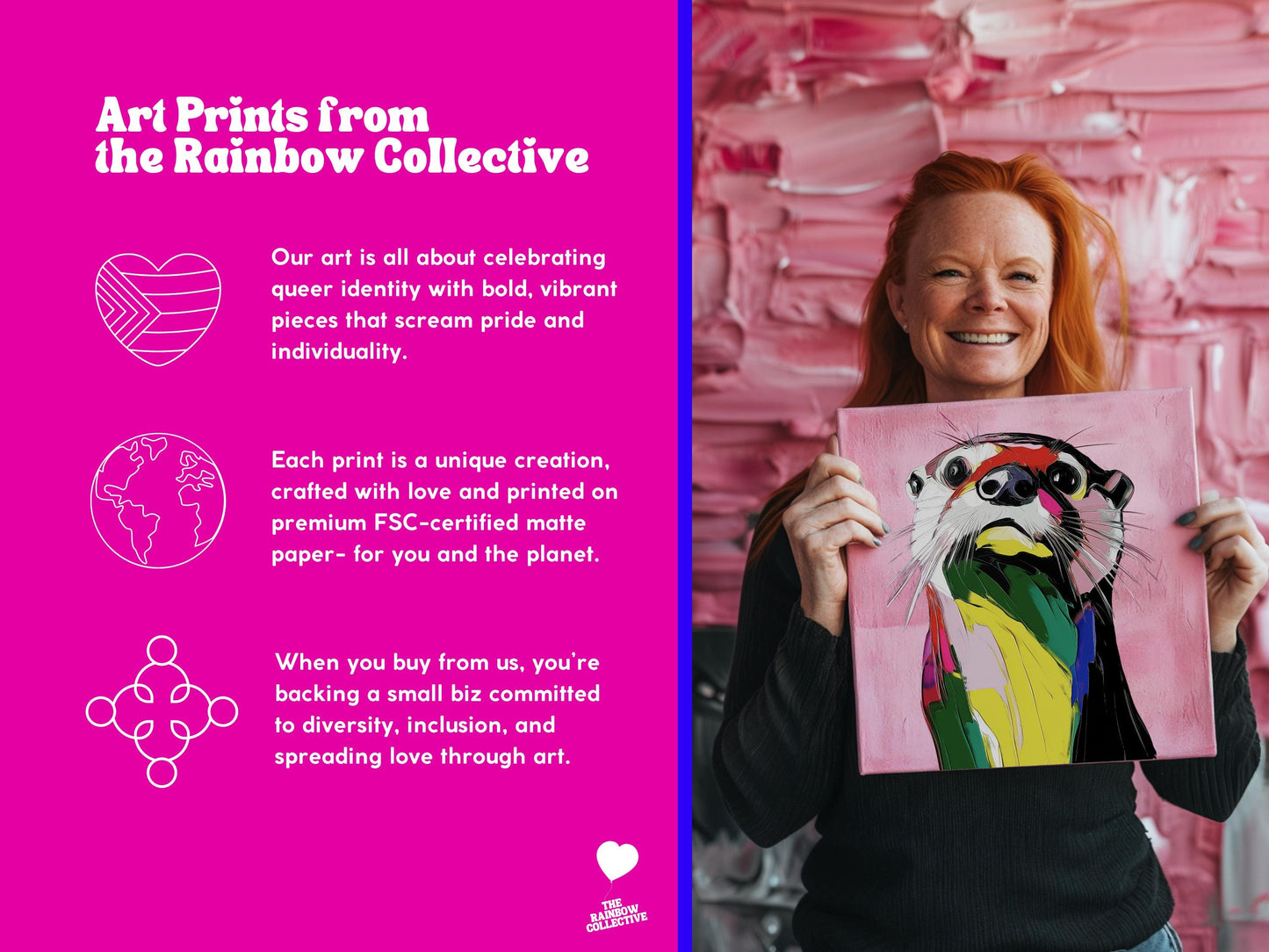 LGBTQ+ Wall Decor "Choose Love Pride Art Print" | Rainbow Poster for Queer Visibility, Inclusive Pride Artwork, LGBTQIA Home Decor