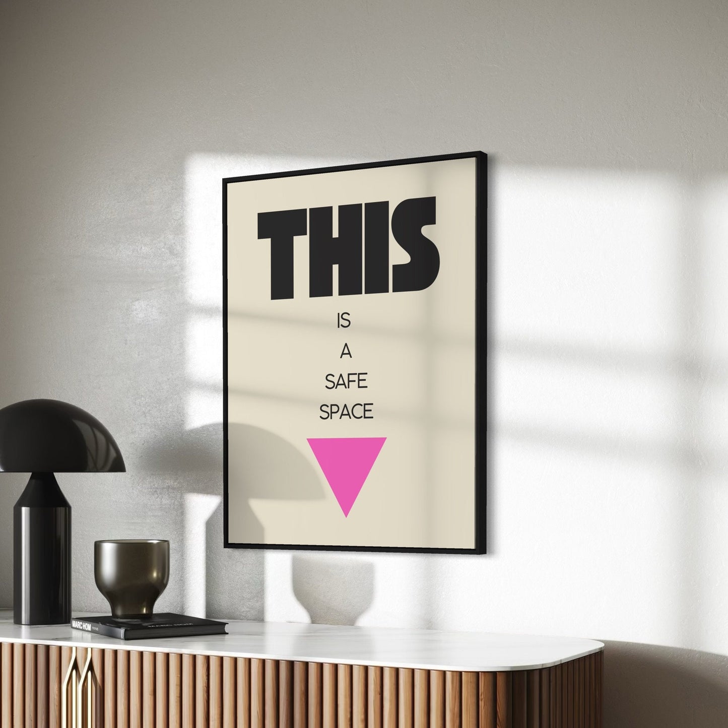 Safe Space Signal – LGBTQ+ Inclusive Wall Art Print | 200gsm Premium Matte Paper | Unframed Poster for Home or Office | Inclusive Decor