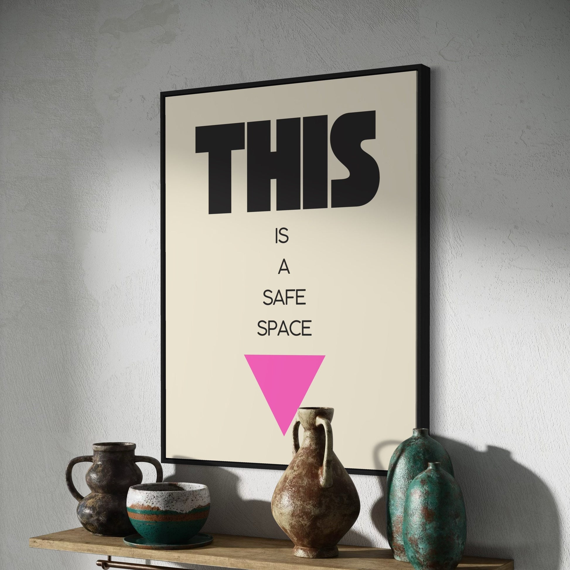 Safe Space Signal – LGBTQ+ Inclusive Wall Art Print | 200gsm Premium Matte Paper | Unframed Poster for Home or Office | Inclusive Decor