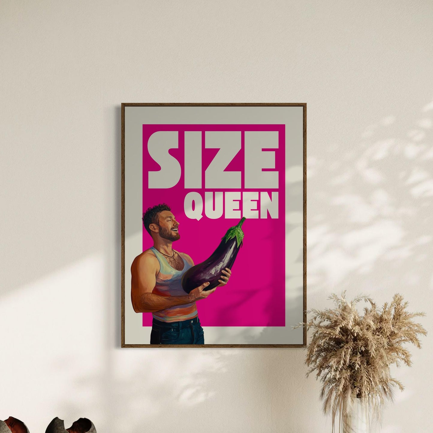 Size Queen Art Print | Bold & Playful LGBTQ+ Wall Decor | Vibrant Queer Art | Premium Matte Paper | Perfect Gift for Pride and Joyful Spaces