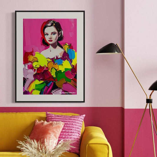 Queer Art Print, Prismatic Princess Pride Poster, Home decor and gifts for lesbian, gay, trans & queer community