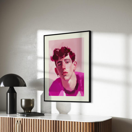 Pink Reflection Trans & Non-Binary Pride Art Print - LGBTQ Inclusive Wall Art, Gender Identity Celebration, 200gsm Matte Unframed Print