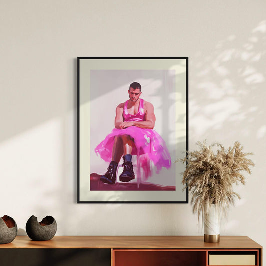 Grace and Grit - Queer Empowerment Art Print | Bold LGBTQ+ Artwork | Premium Matte Unframed Print for Unique Home Decor