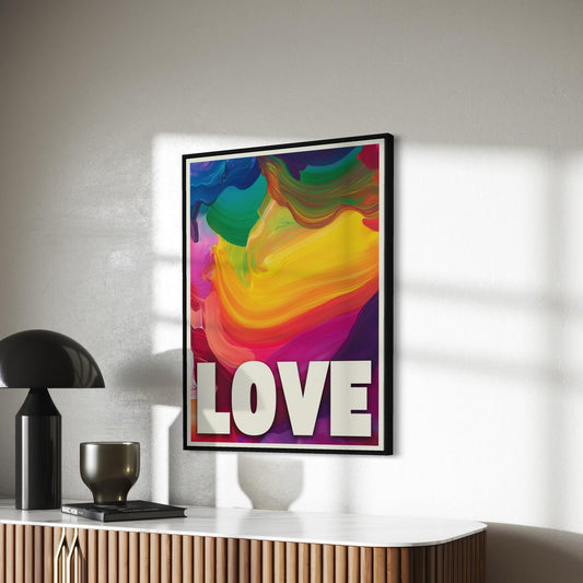 Love in Colour - Vibrant Rainbow Pride Art Print | Queer Wall Decor