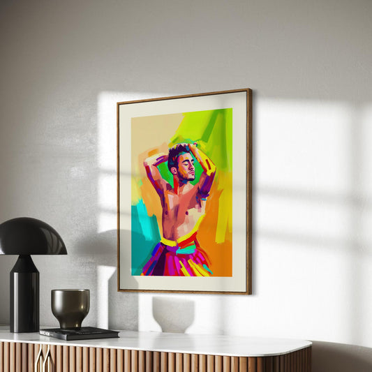 Vibrance in Motion – Bold Cub LGBTQ+ Wall Art, Colourful Queer Decor, Unframed Cub Pride Print on Premium Matte Paper, LGBTQ+ Gift Idea