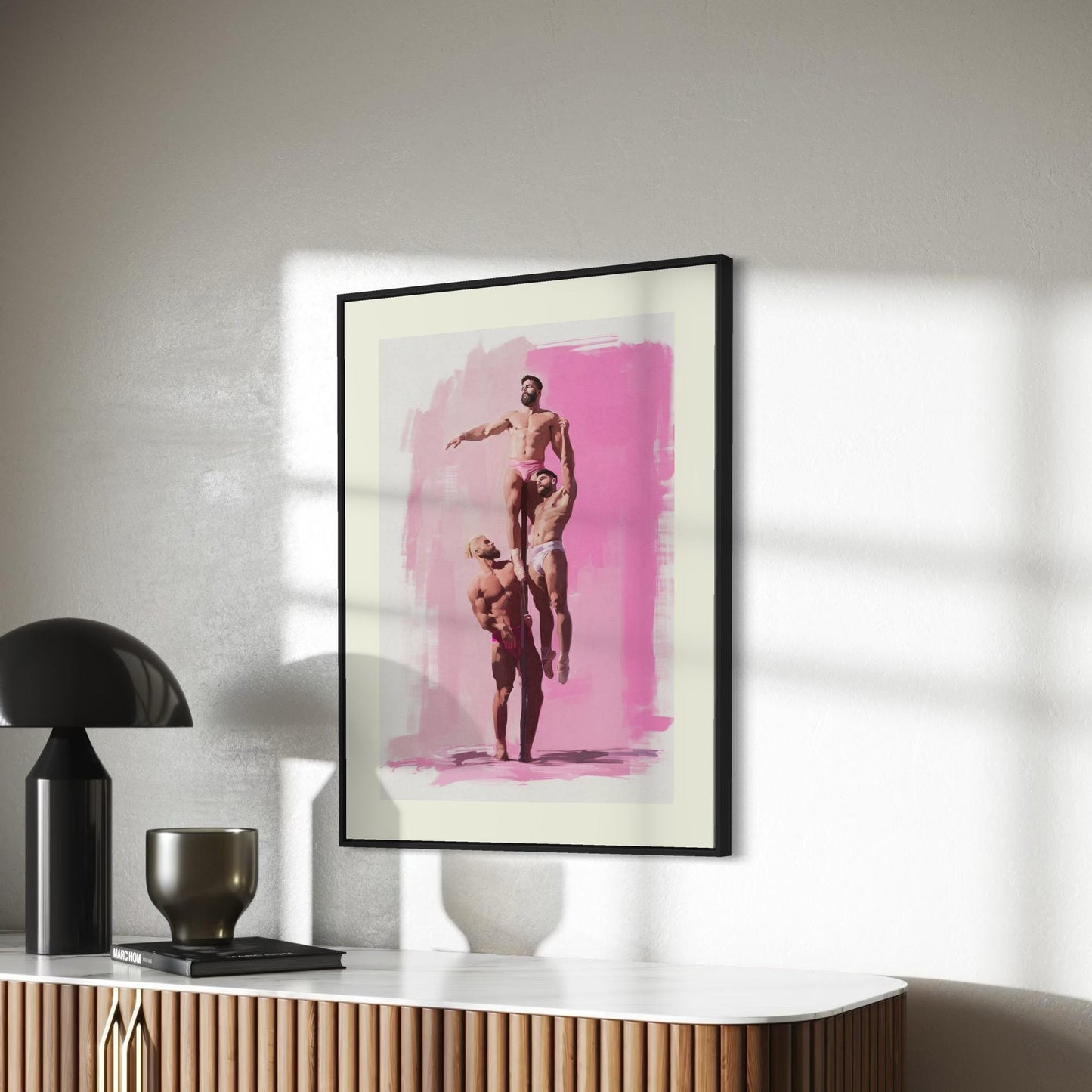 Pillars of Pride Queer Art Print | Minimalist LGBTQ+ Wall Art | Premium Pink-Themed Home Decor for Bold & Inclusive Spaces