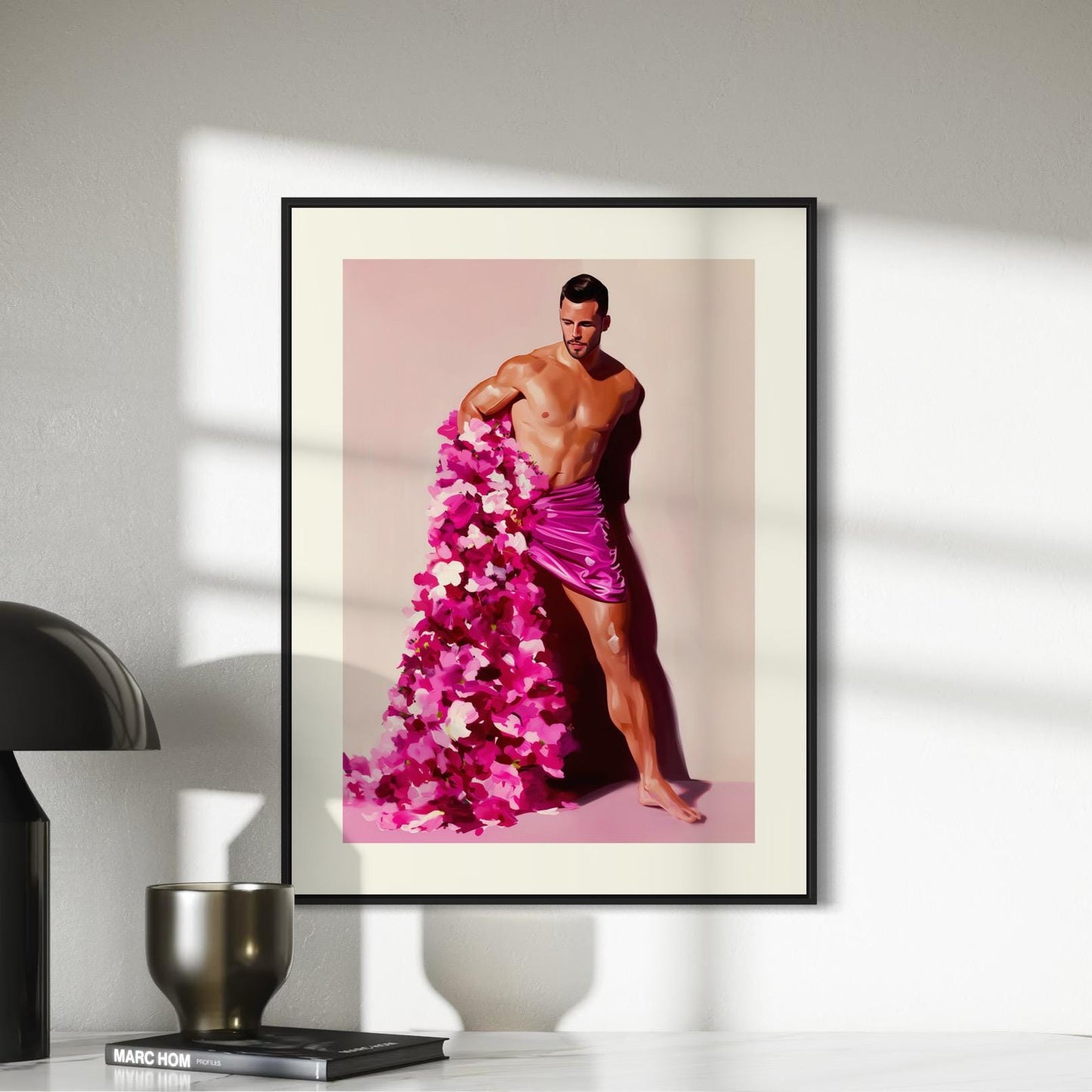 Floral Rebellion – LGBTQ+ Art Print | Queer Resistance Oil Painting | Bold & Beautiful Gay Home Decor | Unframed 200gsm Matte Print