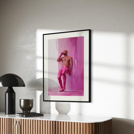 Pink Daydream Fantasy – Queer Art Print, Gay Camp Aesthetic, Playful LGBTQ+ Decor, Bubblegum Dreamscape, Queer Bold Wall Art