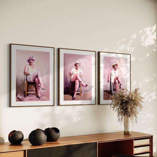 Ladies Who Lunch – John | Non-Binary Art Print (1 of 3) | Gender Non-Conforming Wall Art | Queer Fine Art Print | Camp Aesthetic Decor