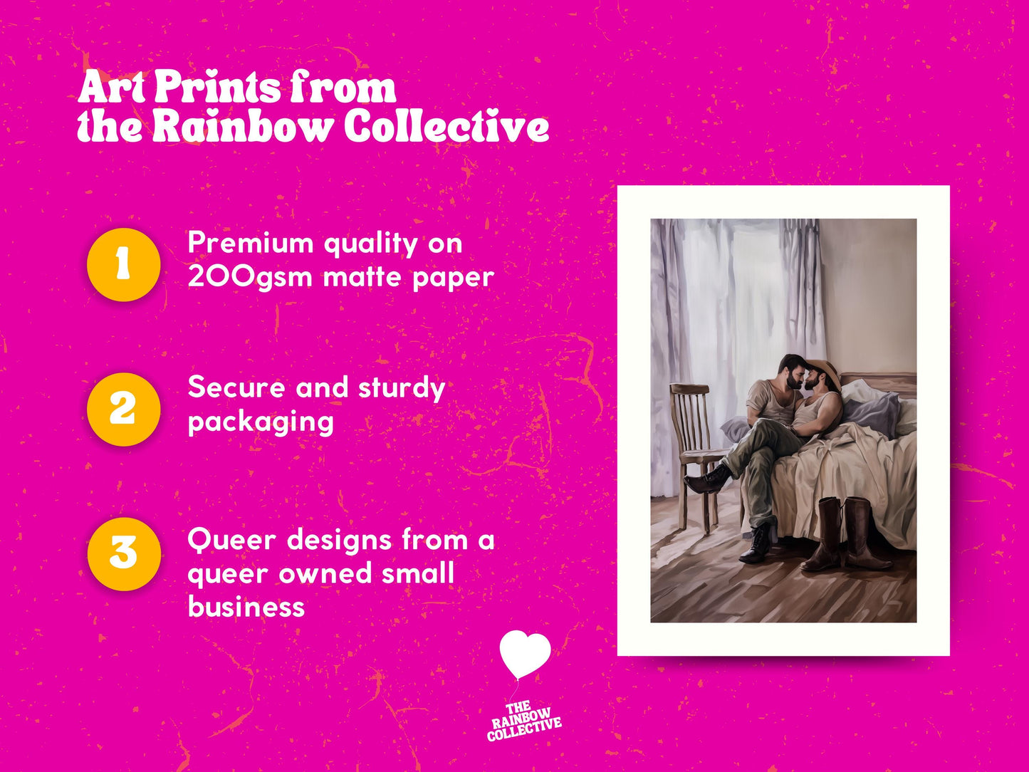 Afternoon Rodeo LGBTQ Wall Art | Gay Cowboy Watercolour Print | Queer Intimate Cowboy Art β Unframed Matte Bedroom Decor