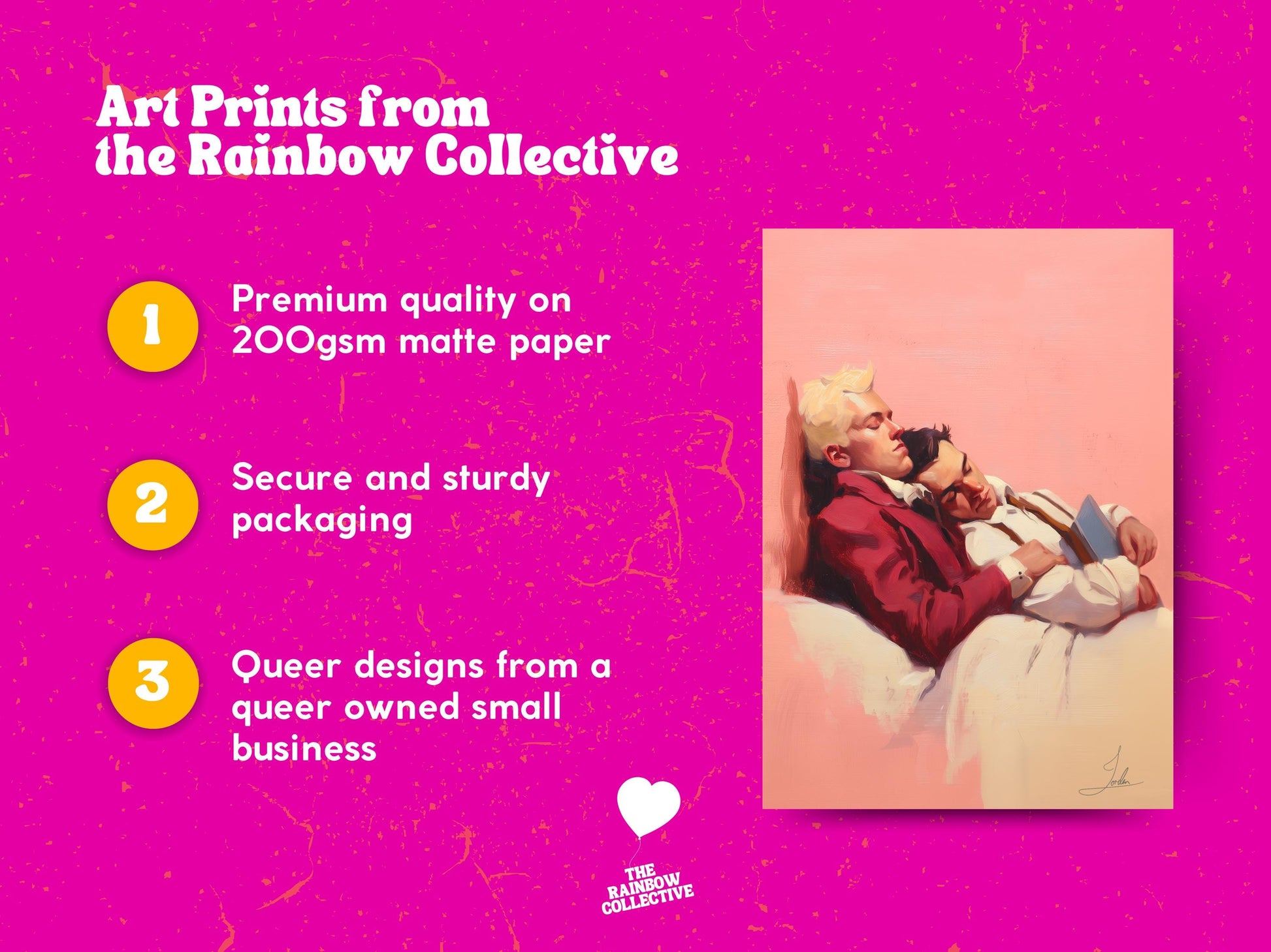 Hold Me - Queer Romantic Wall Art Print | Gay Couple Oil Painting in Love | LGBTQ+ Home Decor - Unframed Matte Tender Art Poster