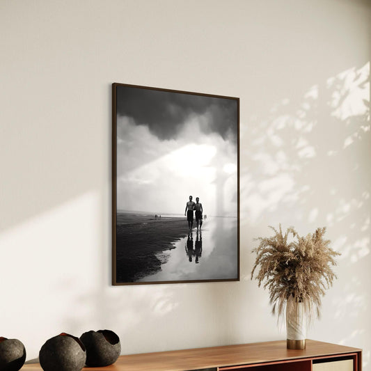 Coastal Affairs (2 of 3) – Vintage Style Gay Couple Beach Photo Print set | Queer Romance Wall Art | Unframed Matte LGBTQ Photography Poster