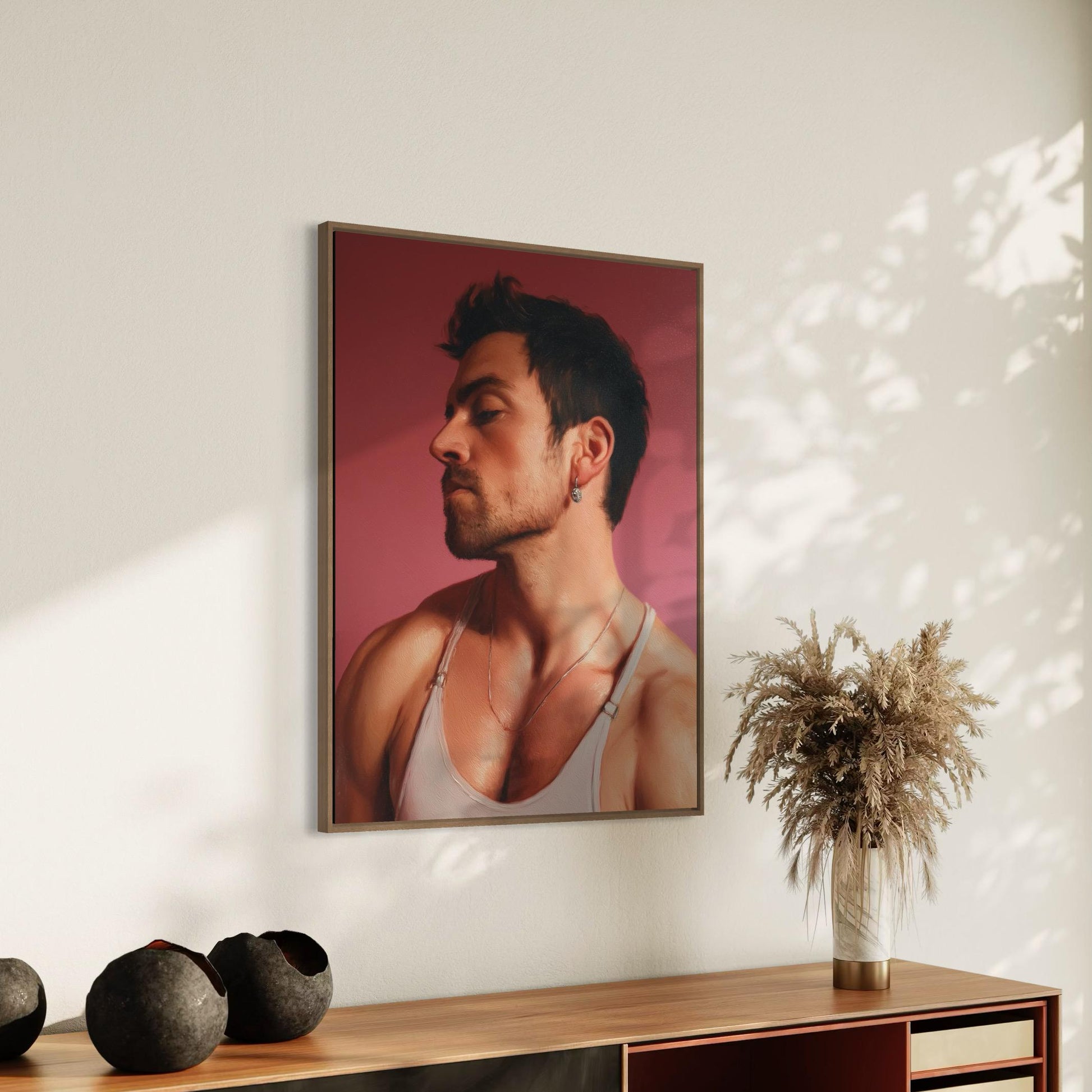 Dazzling - Queer Art Print | Gay Portrait by queer artist | LGBTQ Wall Art | Modern Queer Decor | 200gsm Unframed Print