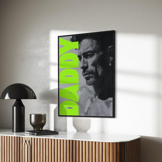 Daddy Print - Queer Art Poster, Diamond Daddy Duo (1 of 2), Gay Male Wall Art, Black & White Pride Decor, Bold Poster Gift for Him