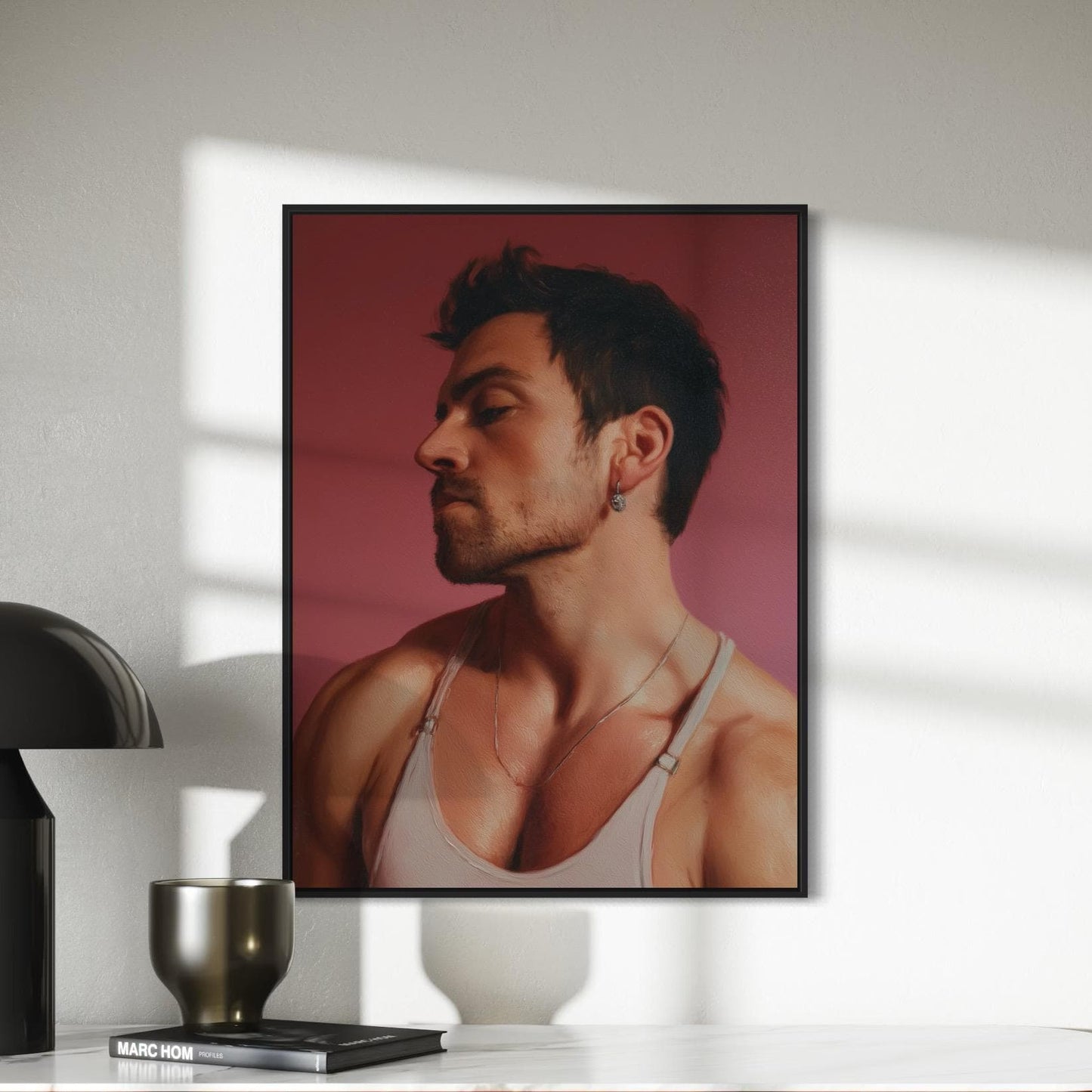 Dazzling - Queer Art Print | Gay Portrait by queer artist | LGBTQ Wall Art | Modern Queer Decor | 200gsm Unframed Print