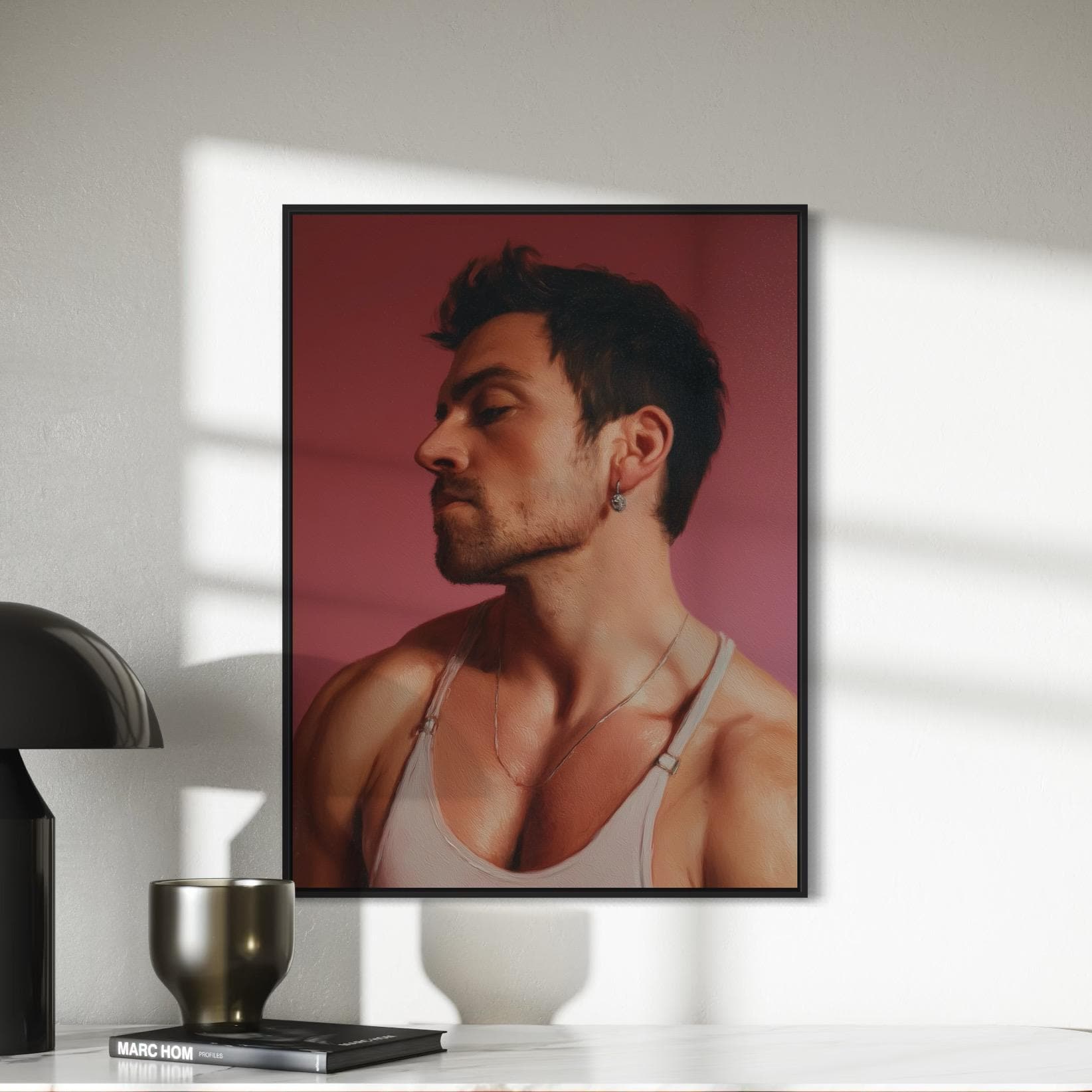 Dazzling - Queer Art Print | Gay Portrait by queer artist | LGBTQ Wall Art | Modern Queer Decor | 200gsm Unframed Print