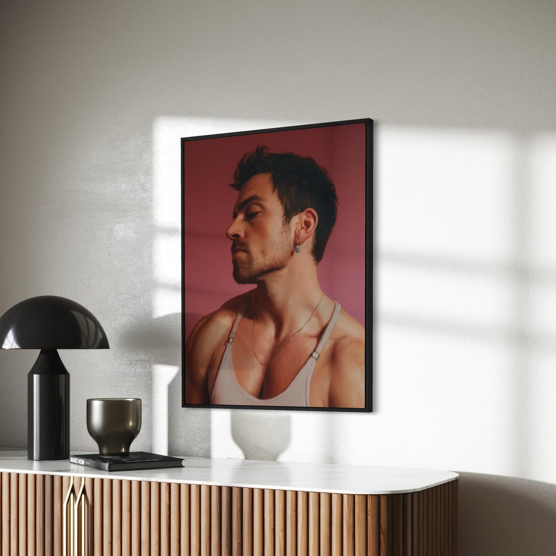 Dazzling - Queer Art Print | Gay Portrait by queer artist | LGBTQ Wall Art | Modern Queer Decor | 200gsm Unframed Print