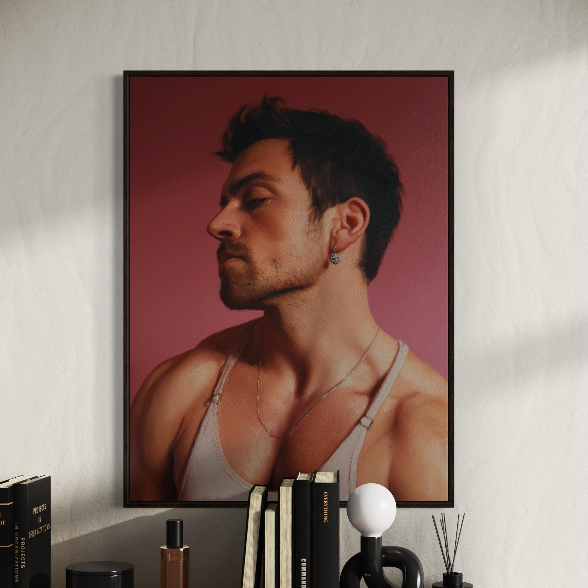 Dazzling - Queer Art Print | Gay Portrait by queer artist | LGBTQ Wall Art | Modern Queer Decor | 200gsm Unframed Print