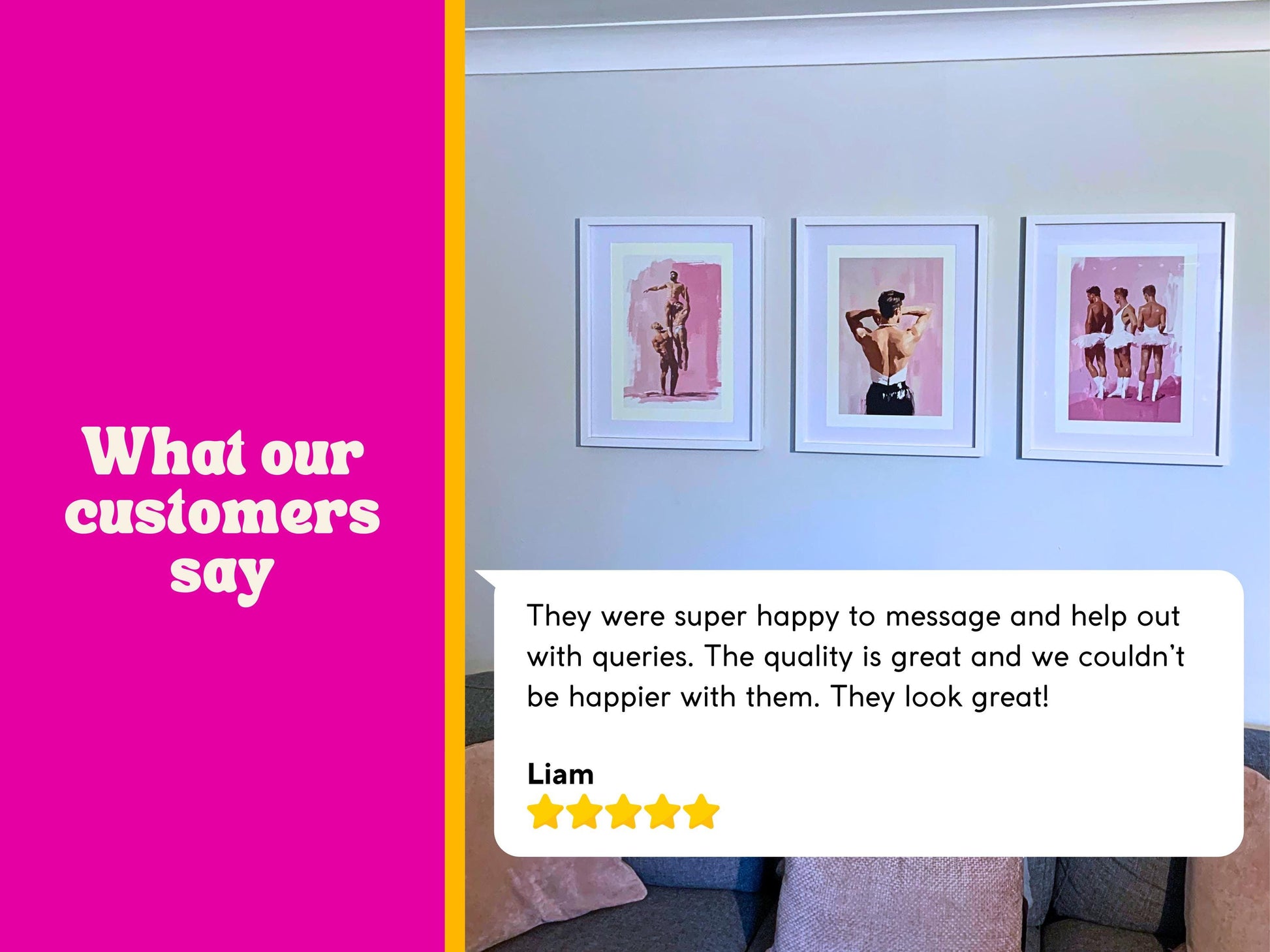 Sapphic Art Print - Romantic Summer Scene - Unframed LGBTQ+ Pride Wall Art - Premium Matte Paper