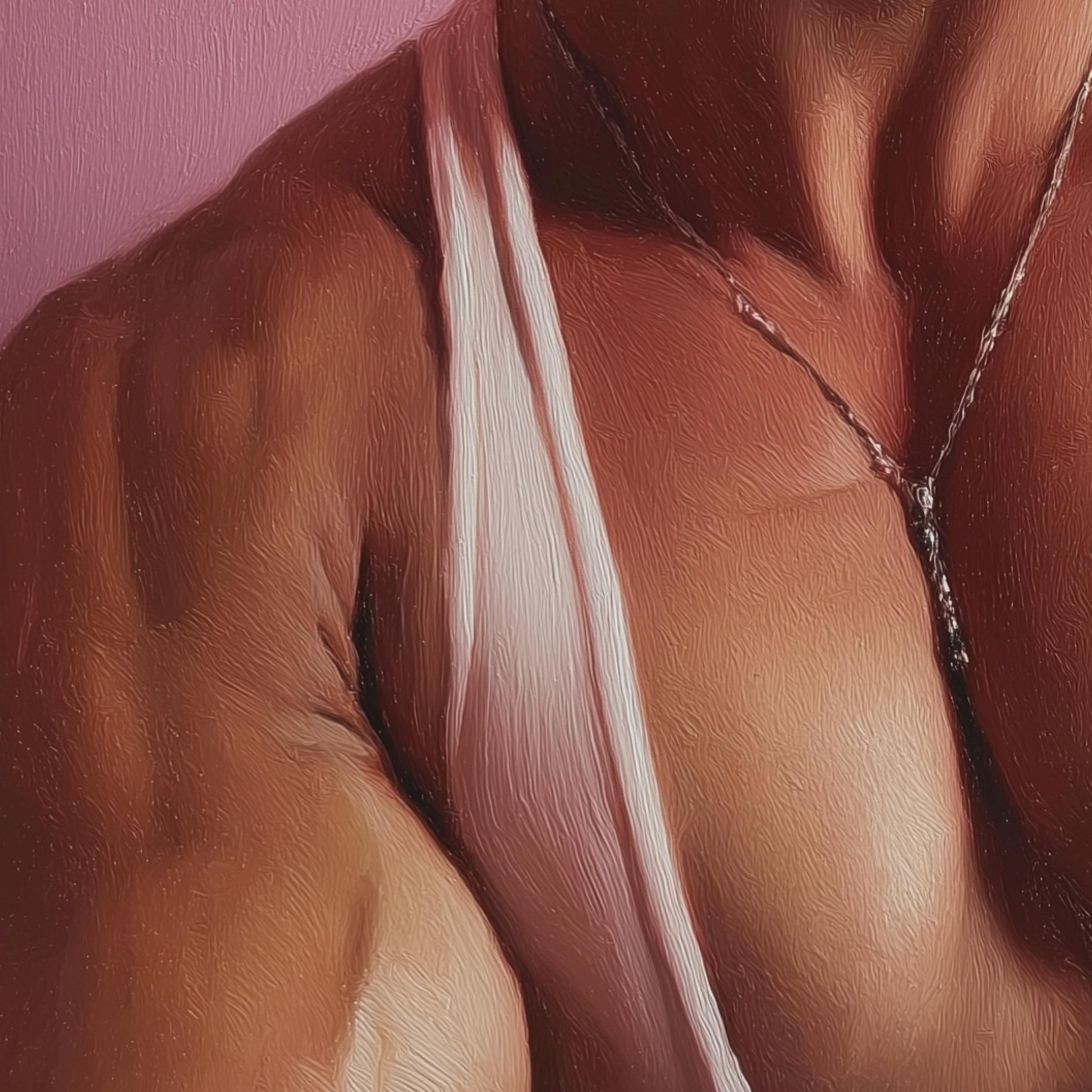 Diamond Gaze Art Print - Muscular Gay Male Portrait | Masculinity made queer Wall Art | LGBTQ Home Decor | Unframed 200gsm Matte Paper Print