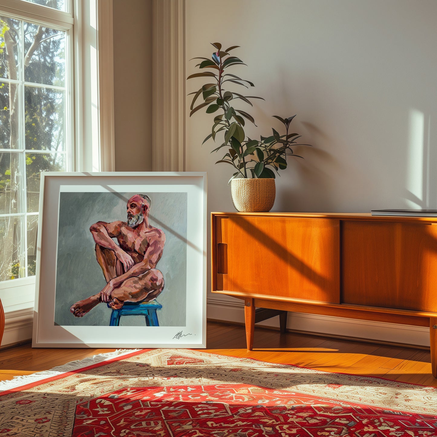 Seated Male Nude (2025) by Andy Sylvester