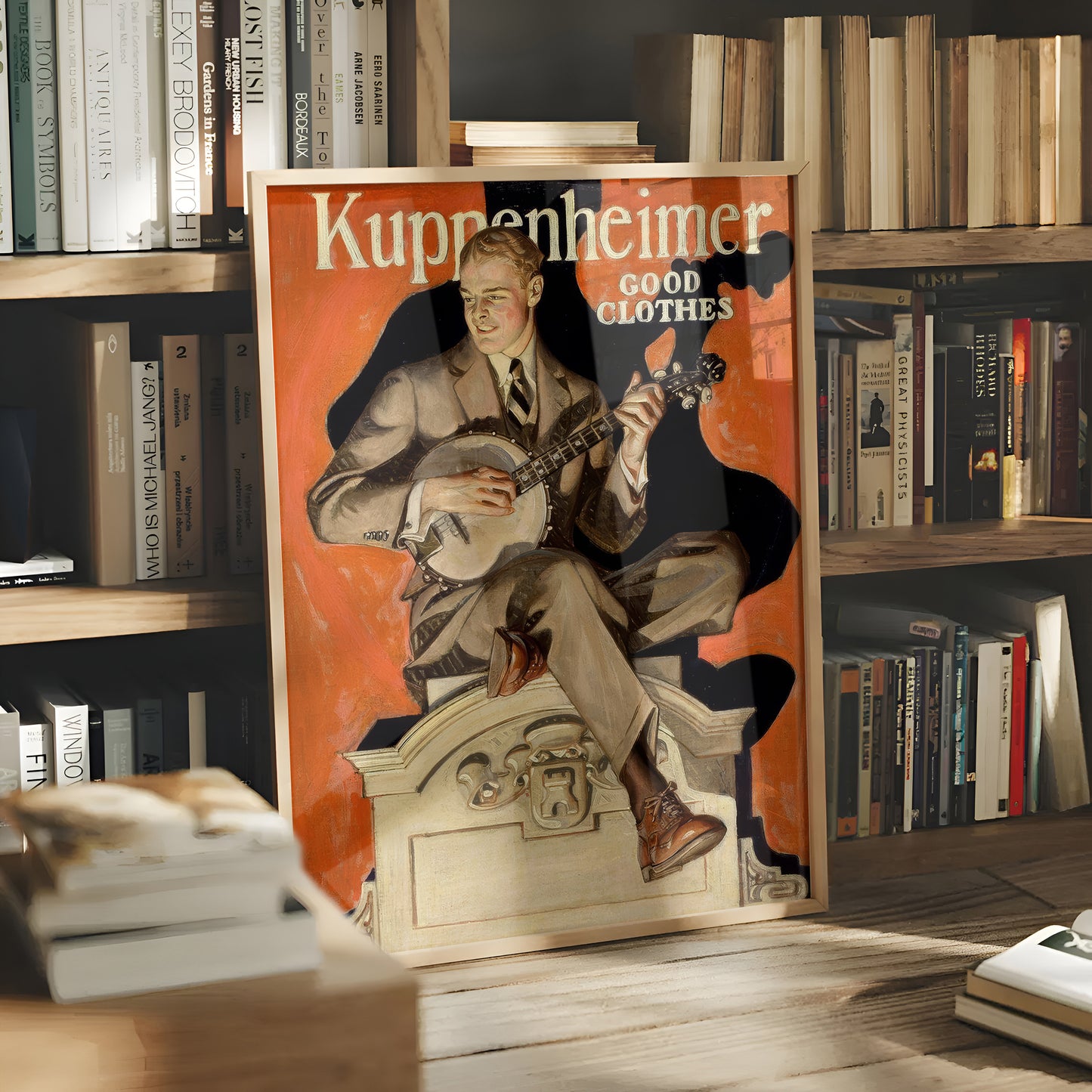 Kuppenheimer Good Clothes (Banjo Player) (c.1920) by J.C. Leyendecker