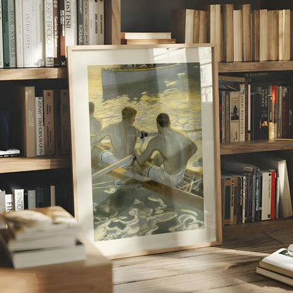 Harvard & Yale Boat Race for Scribner's (1905) by J.C. Leyendecker