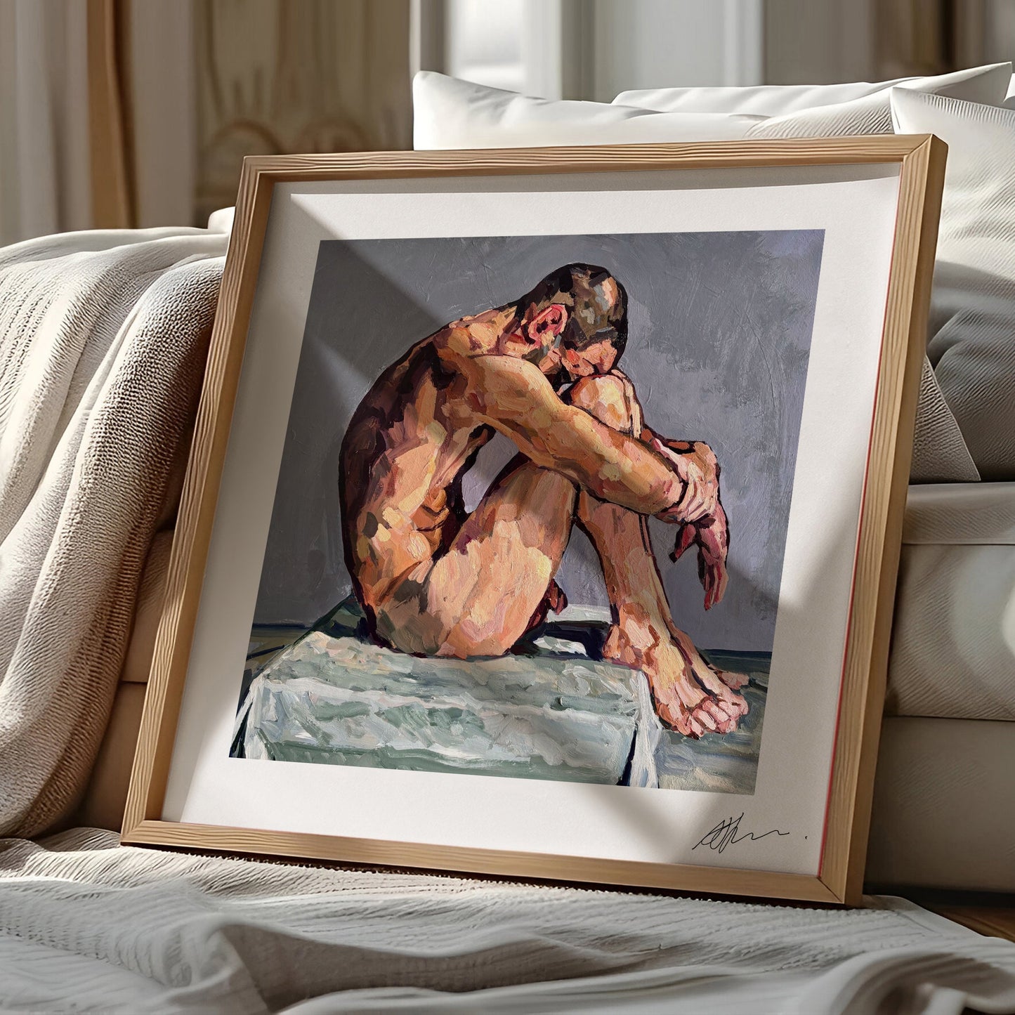 Johnny Seated, after Hippolyte Flandrin (2025) by Andy Sylvester