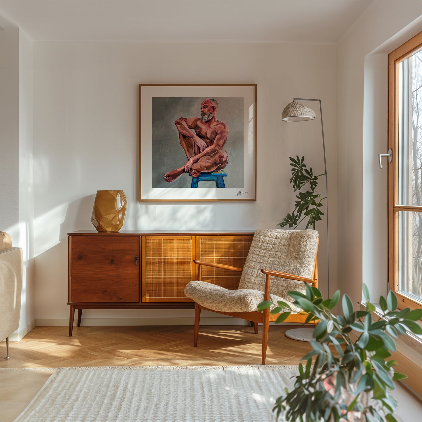 Seated Male Nude (2025) by Andy Sylvester