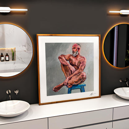 Seated Male Nude (2025) by Andy Sylvester