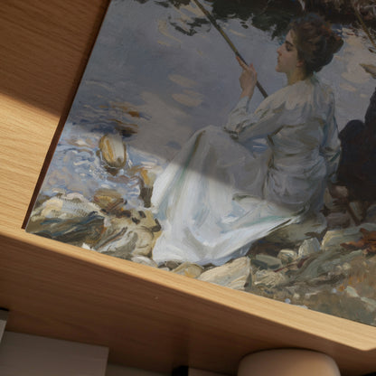 Two Girls Fishing (1912) by John Singer Sargent