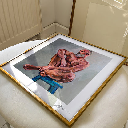 Seated Male Nude (2025) by Andy Sylvester