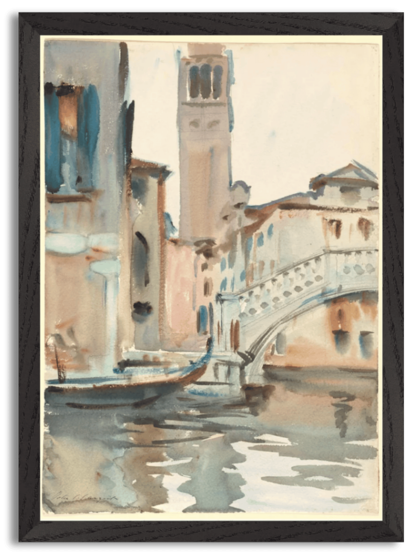 A Bridge and Campanile, Venice (ca.1902–1904) by John Singer Sargent