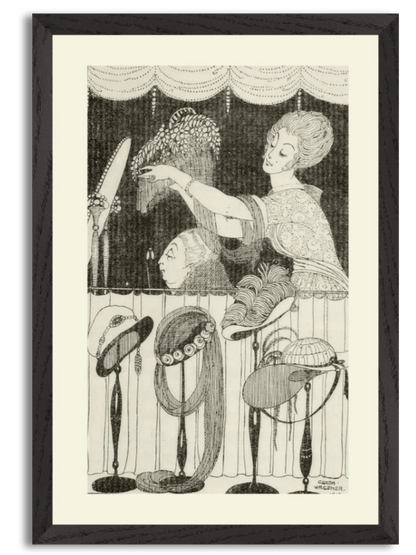 Elle a essayé le préservatif sur une femme âgée (1918) by Gerda Wegener