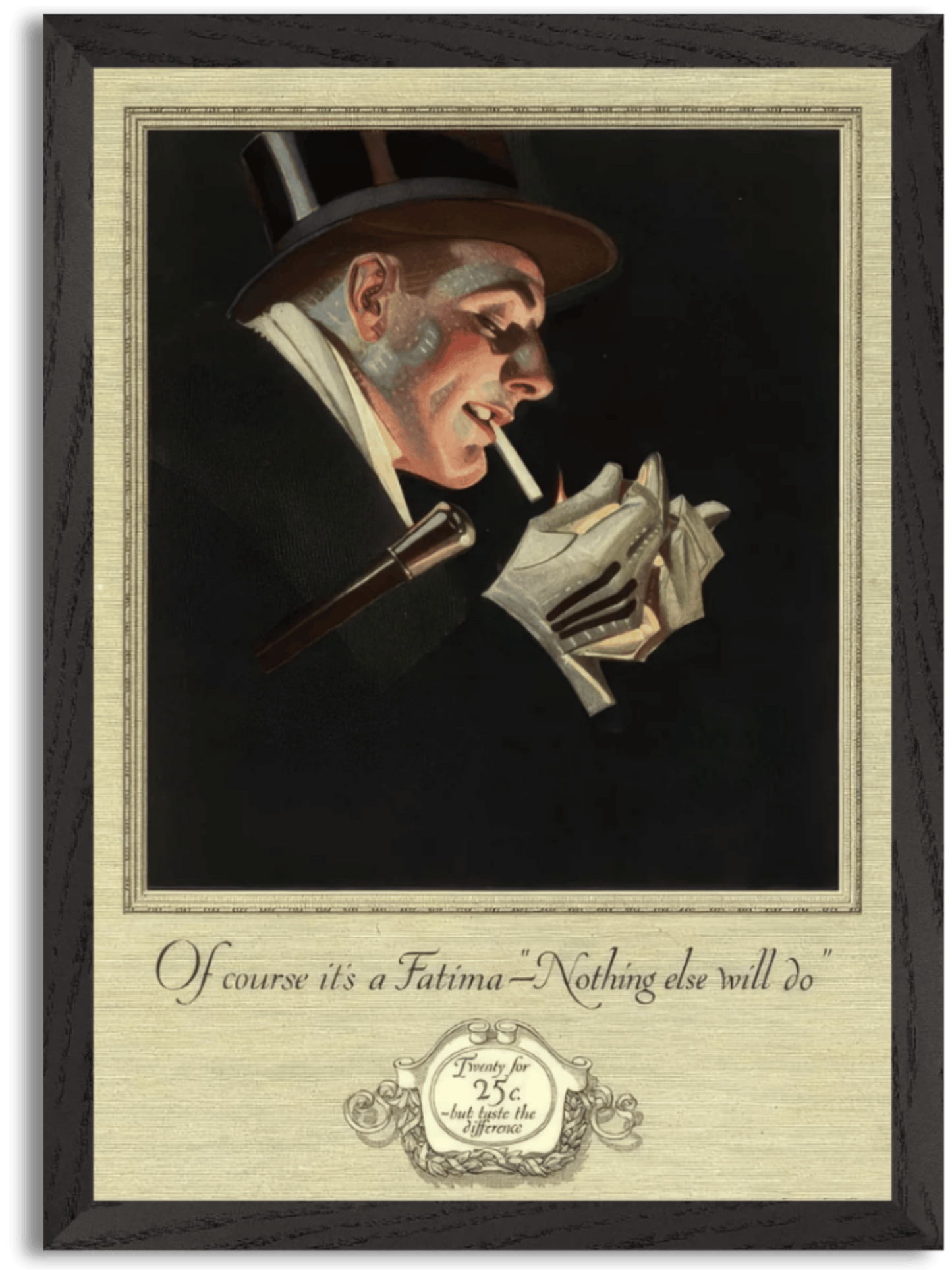 Fatima Cigarette advertisement (1920) by J.C. Leyendecker