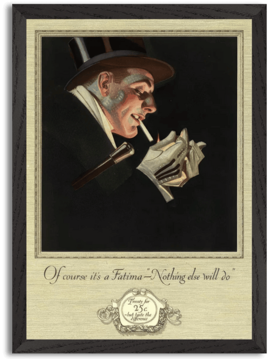 Fatima Cigarette advertisement (1920) by J.C. Leyendecker