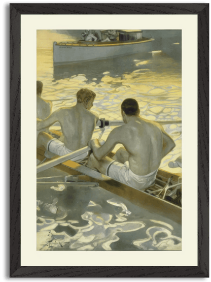 Harvard & Yale Boat Race for Scribner's (1905) by J.C. Leyendecker
