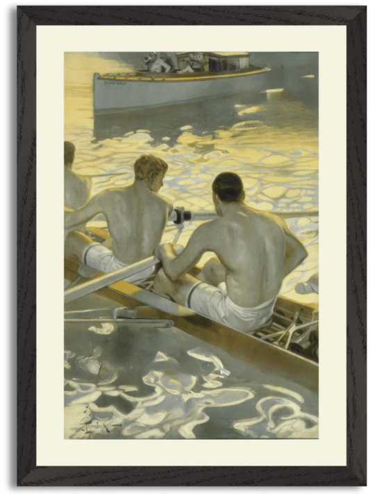 Harvard & Yale Boat Race for Scribner's (1905) by J.C. Leyendecker