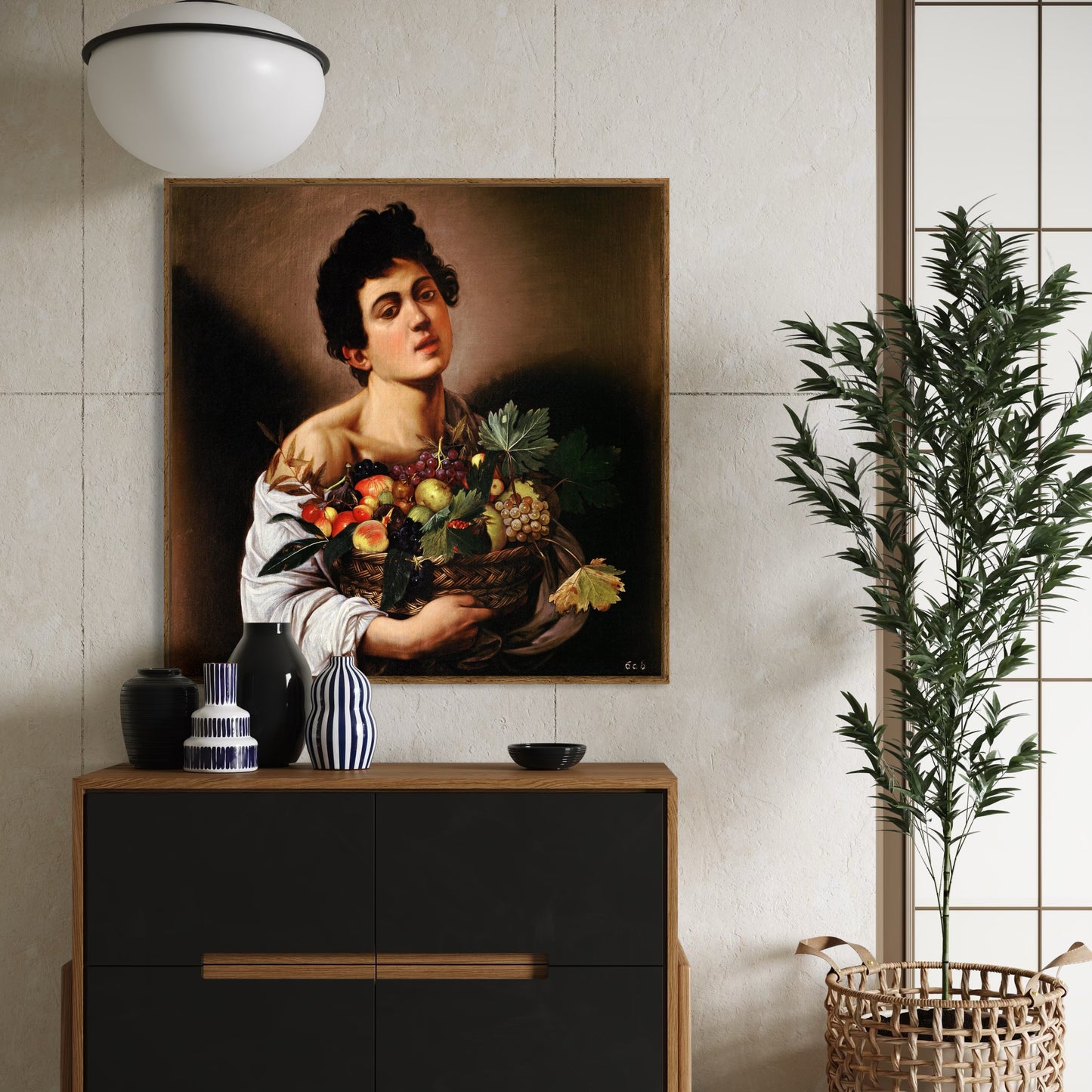 Boy with a Basket of Fruit (c. 1593) by Michelangelo Merisi da Caravaggio