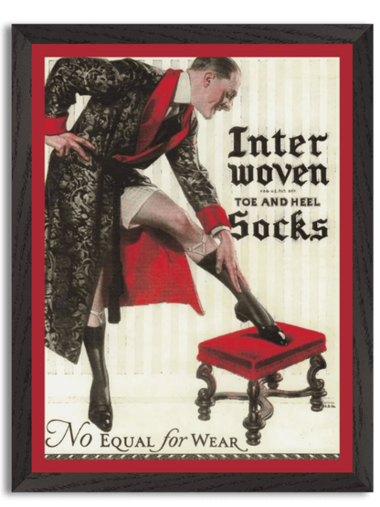 Interwoven Socks Advertisement (1920) by J.C. Leyendecker